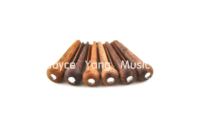 Set of 6pcs Acoustic Guitar Bridge Pins Rose Wood ...