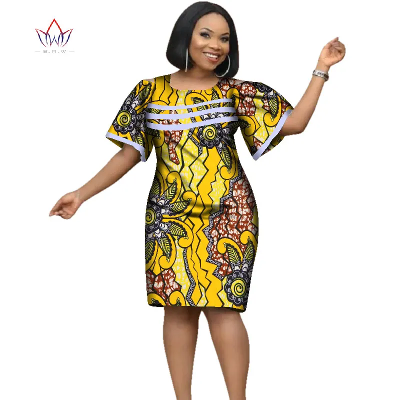 african attire for women Africa Dress For Women African Cotton Wax Print Dresses Dashiki Plus Size Africa Style Clothing for Women Office Dress WY2353 african wear for women