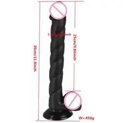 Огромный черный фаллоимитатор реалистичные 30x3,5 см большой член пенис имитатор для секс вибратор для женской мастурбации устройства