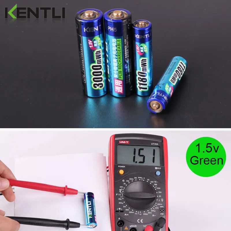 KENTLI 4 шт. 1,5 в aa aaa аккумуляторные литий-ионные литий-полимерные литиевые батареи + 2 слота AA aaa литий-ионное умное зарядное устройство (art.: 3920c2ead2e8a) - 3920c2ead2e8a