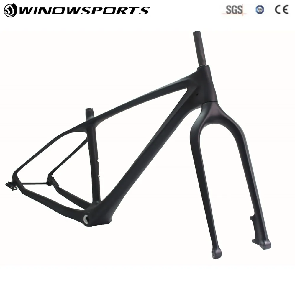 Perfect 2018 new carbon fat bike frame with fork 26er BSA carbon snow bike frameset carbon fat bike frame 5