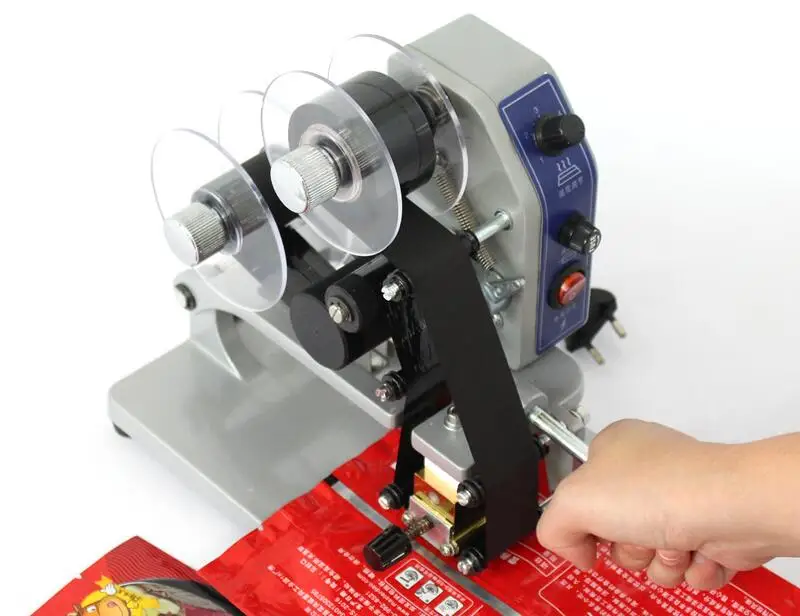 Ручная Горячая фольга штамп Дата кодер лента этикеток для принтера кодировочная машина термопринтер лента нагревательная печатная машина