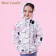 Bear Leader Girls Coats and Jackets Kids 2018 Spring Brand Children for Girls Clothes Cartoon Cat Outerwear Hooded kids clothes
