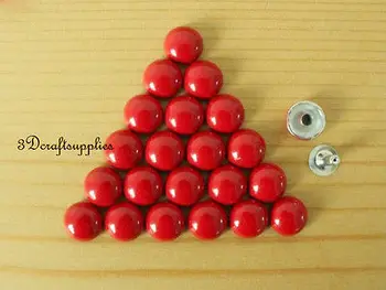 

rivets leather rivet bag clothing shoes dome studs 100 sets 10 mm red M62C
