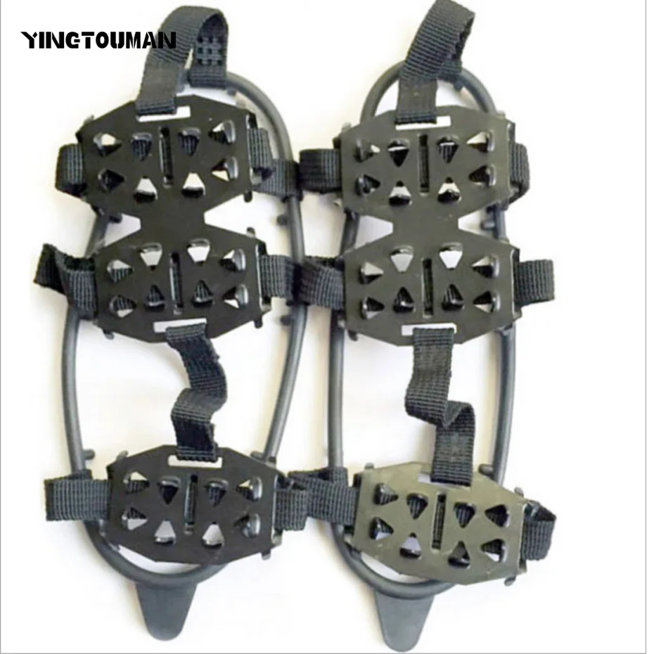 

YINGTOUMAN 24-teeth Outdoor Sport Anti-Slip Snow Big Ice Gripper For Climbing Equipment Hiking Practical Grip Spike Shoe Crampon
