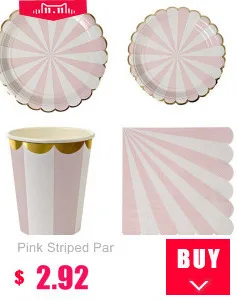 8pcs/set Gold Foil Pink Disposable Tableware Christmas New Year Party Paper Plates Cups Birthday Party Supplies Plastic Straws