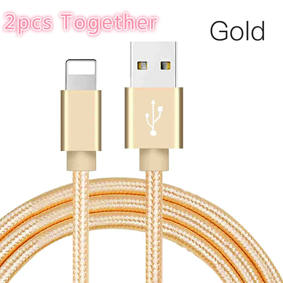 

2pcs together USB Cable for iPhone xs max Charger USB Data Cable for iPhone X 8 6 6s 2.4A USB Charging Cable Phone Cord Adapter