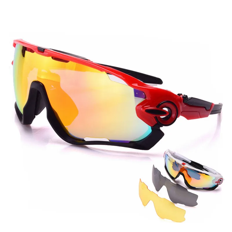 ROBESON 3 Lens Cycling Sunglasses Men Women UV400 Eyewear Outdoor