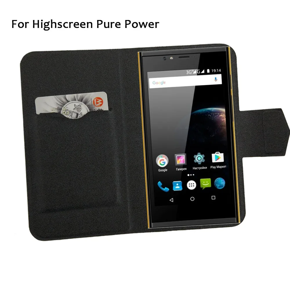 5 barev Super! Highscreen Pure Power Pouzdro na kůži Full Flip Cover telefonu, Kvalitní Módní Luxusní Telefonní Příslušenství