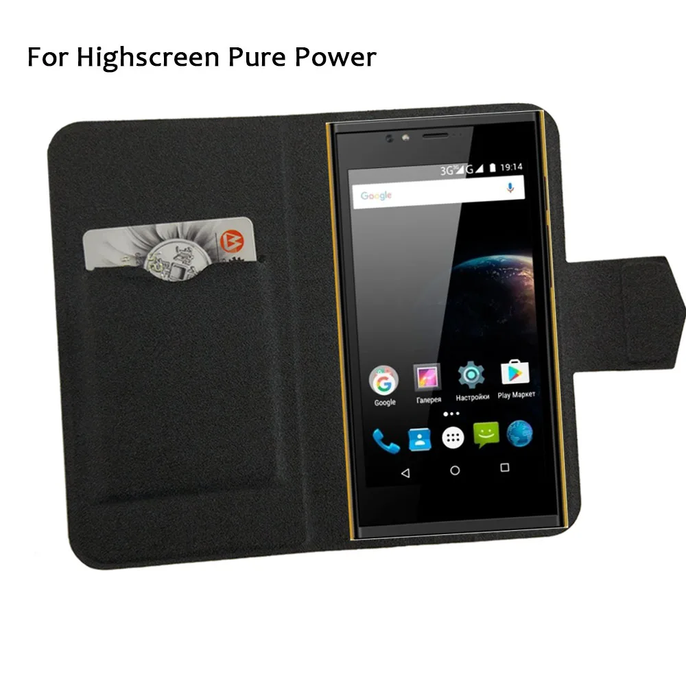 5 видов цветов супер! Чехол для телефона Highscreen Pure Power кожаный чехол с откидной