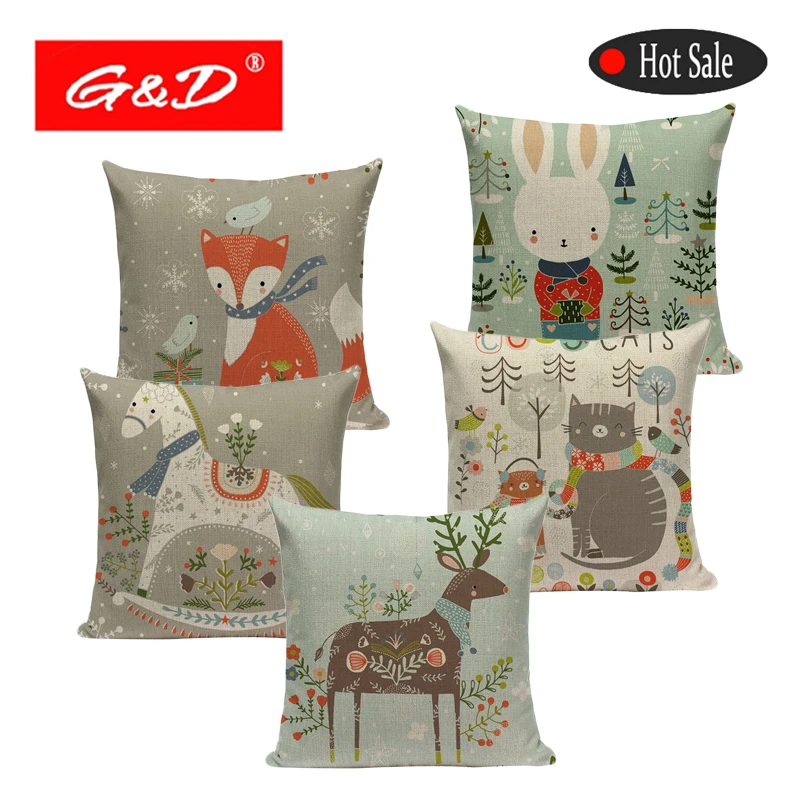 وسادة حيوان أليف يغطي الغزلان الحصان أرنب الزخرفية القطن الكتان غطاء مسند كنبة مربّع المنزل كنبة مكتب ديكور فوندا Cojin وسادة حيوان أليف يغطي الغزلان الحصان أرنب الزخرفية القطن الكتان غطاء مسند كنبة مربّع المنزل كنبة مكتب ديكور فوندا Cojin