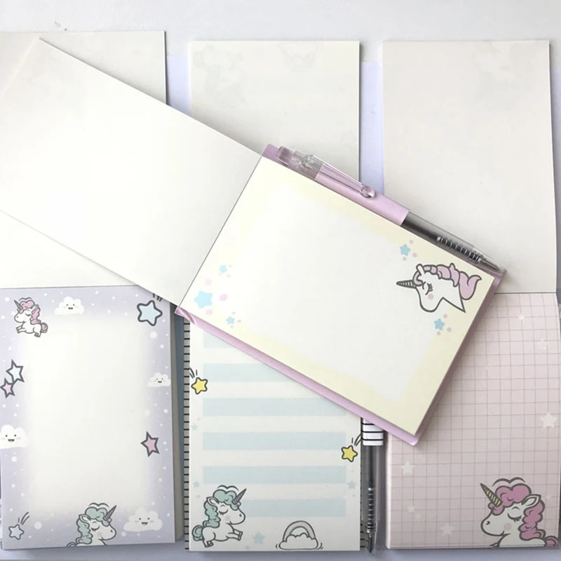 

Cute Creative Dream Unicorn Memo Pad Sticky Notes Memo Notepad Stationery Gift For Girls Boys Random Style