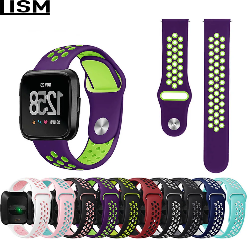 

Strap Bands Silicone for Fitbit Versa Adjustable Sport Wrist Band Watch Strap with Air Holes for Mi Band 2 Dropshipping Bracelet