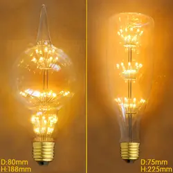 LED g80 E27 3 Вт 220 В lampade Ретро Эдисон лампа свет Bombillas Винтаж промышленных лампа накаливания