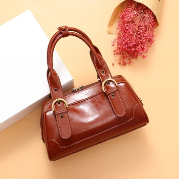 

luxury women's bag Genuine Leather handbags real leather fashion designer zipper women fashion shoulder messenger bags ladies
