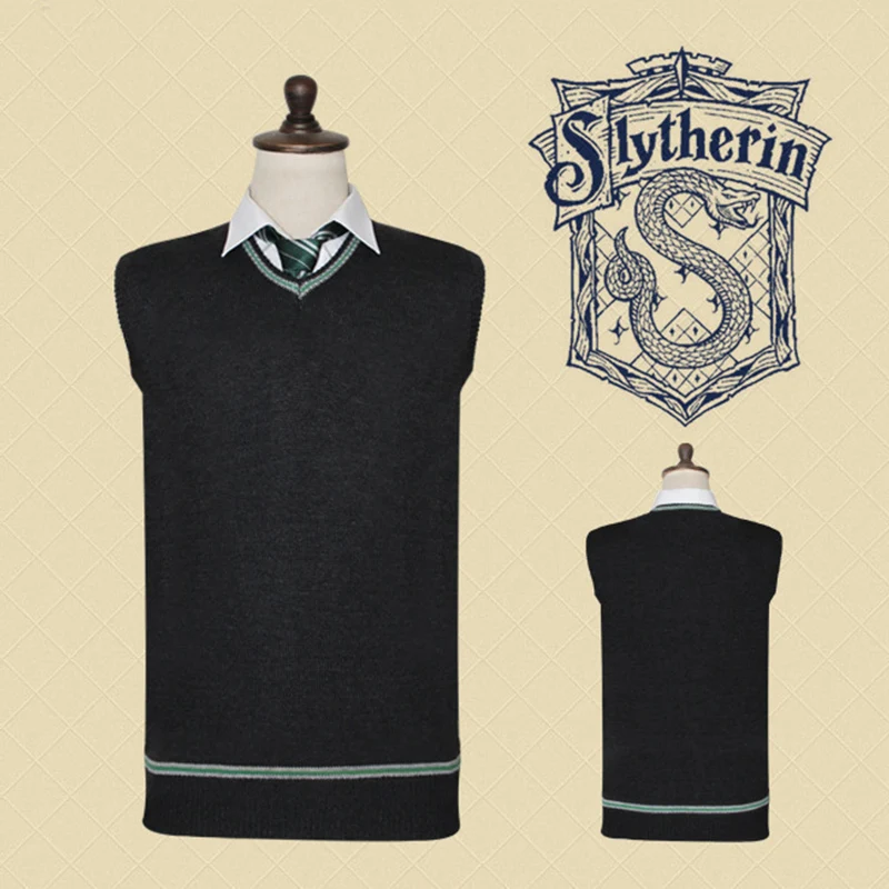 Gryffindor Slytherin Ravenclaw Hufflepuff, свитер, жилет, карнавальный костюм, для взрослых, вечерние, аниме, фильм, жилет, Топ для женщин и мужчин