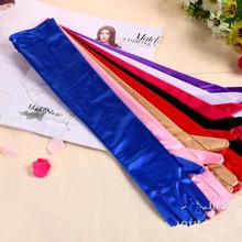 5 шт./лот, новые сексуальные многоцветные Длинные вечерние танцевальные вечерние платья для вождения, женские перчатки с длинными пальцами для подружки невесты