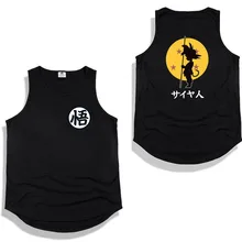 Dragon Ball летняя майка Бодибилдинг без рукавов майка Модная уличная мужская майка Топы рубашка