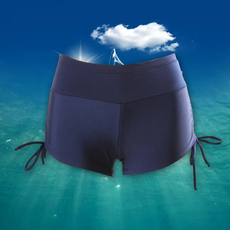 

M-3XL high waist sexy swimming trunks ladies loose large size beach sports yoga drawstring boyshort ladies swimming shorts