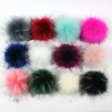 Новые искусственные помпоны для рождественского подарка, зимние пушистые шапки с помпонами, вязаный берет, шапочки, аксессуары, одежда