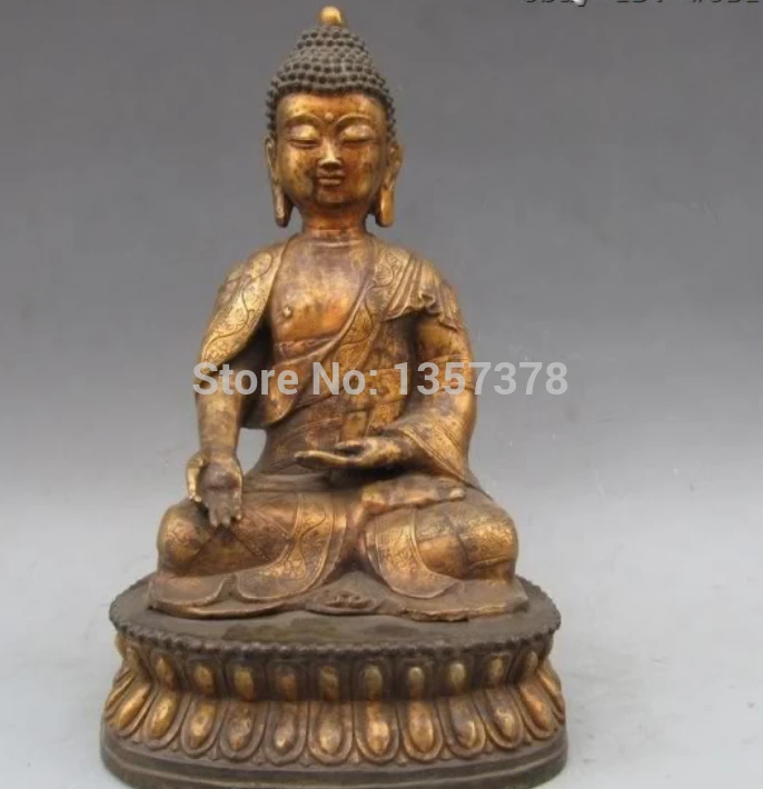 

shitou 00262 15 inch"Tibet Fane classical Old Bronze Sakyamuni Tathagata Buddha Statue