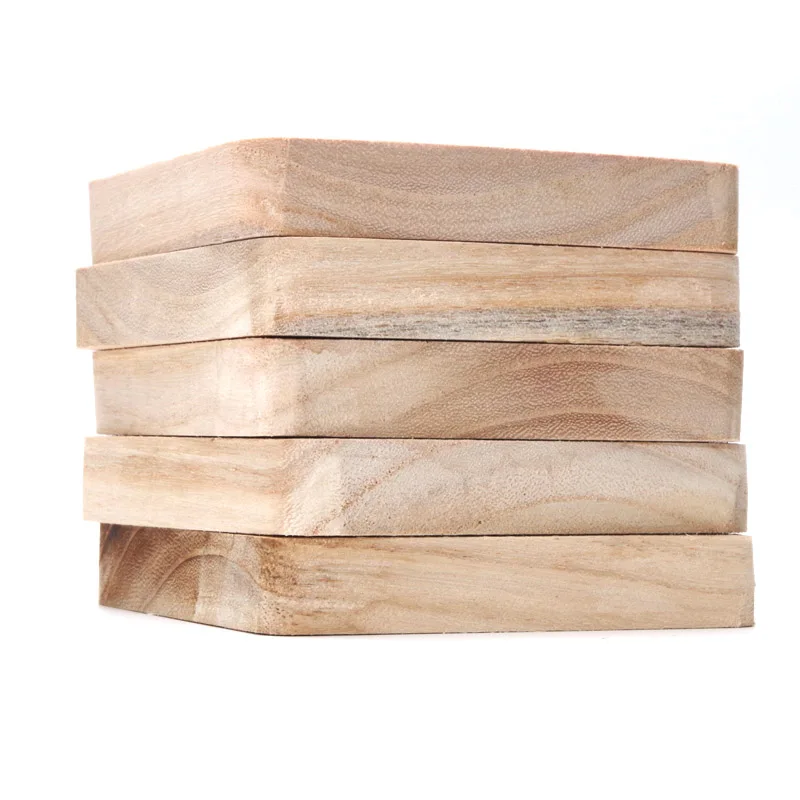 2 шт 10 см Деревянный без финишной отделки блок квадратная резьба твердые деревянные подставки ручная работа, сделай сам, Ремесло АКСЕССУАРЫ