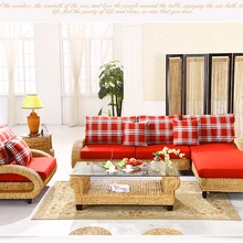 Новинка мода отдых ручной индонезия ротанга диван гостиной мебель