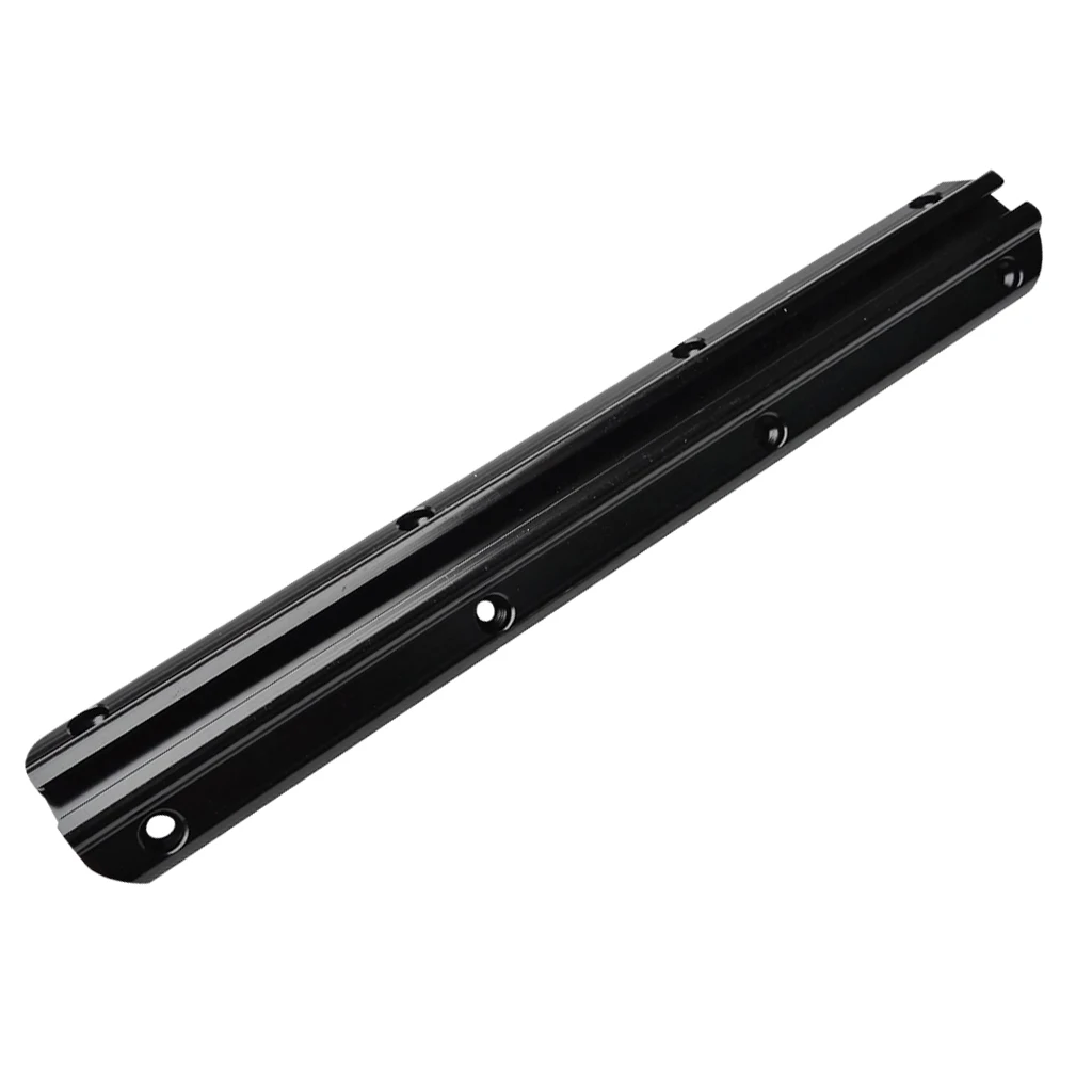 12inch Lightweight Aluminum Kayak Rail Mount DIY Gear Accessories for Canoe Inflatable Marine Boat Fishing Rod Holder Black  
