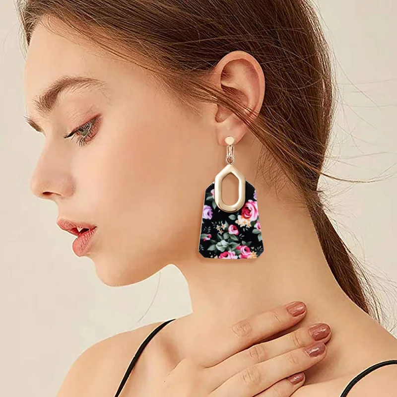 

Find Me 2019 new high-grade Fashion resin chain Drop Earrings For Women Jewelry Brand geometric alloy Dangle Earrings wholesale