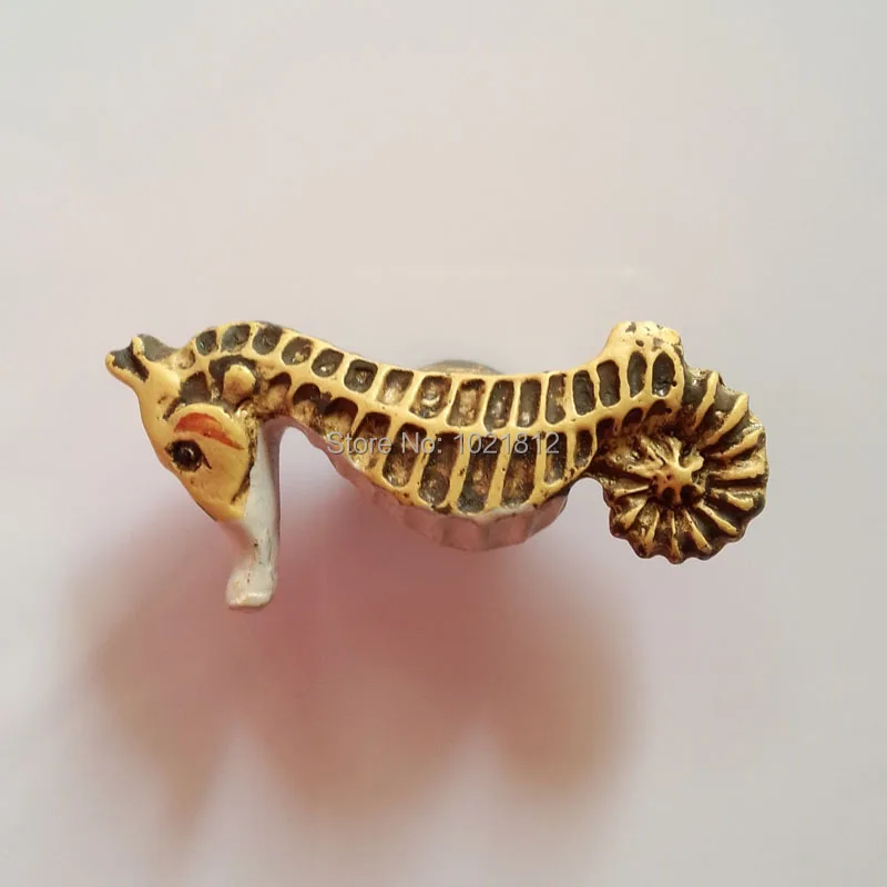 Seahorse Creative Resin Handmade Cartoon Cabinet Knob Cupboard