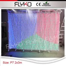 P70mm заводская цена белой ткани противопожарные видео занавес 2x3 м для новогодней вечеринки