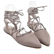 2016 Summer Women Flat Shoes Soft Leisure Flats Gladiator Flat Sandals Woman
