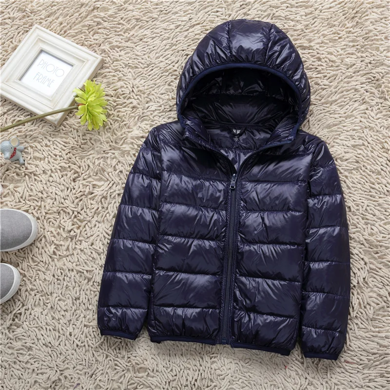 Модная детская Ультралегкая пуховая куртка 2017 зимние куртки на утином пуху для