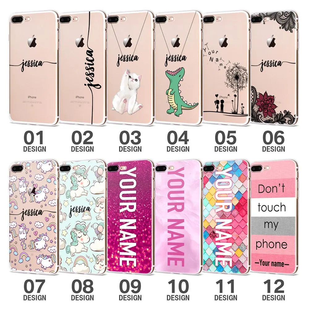 Чехол для iPhone 5 6 7 8 Plus XS 11 Pro Max XR мягкий чехол из ТПУ на заказ X|Бамперы| |