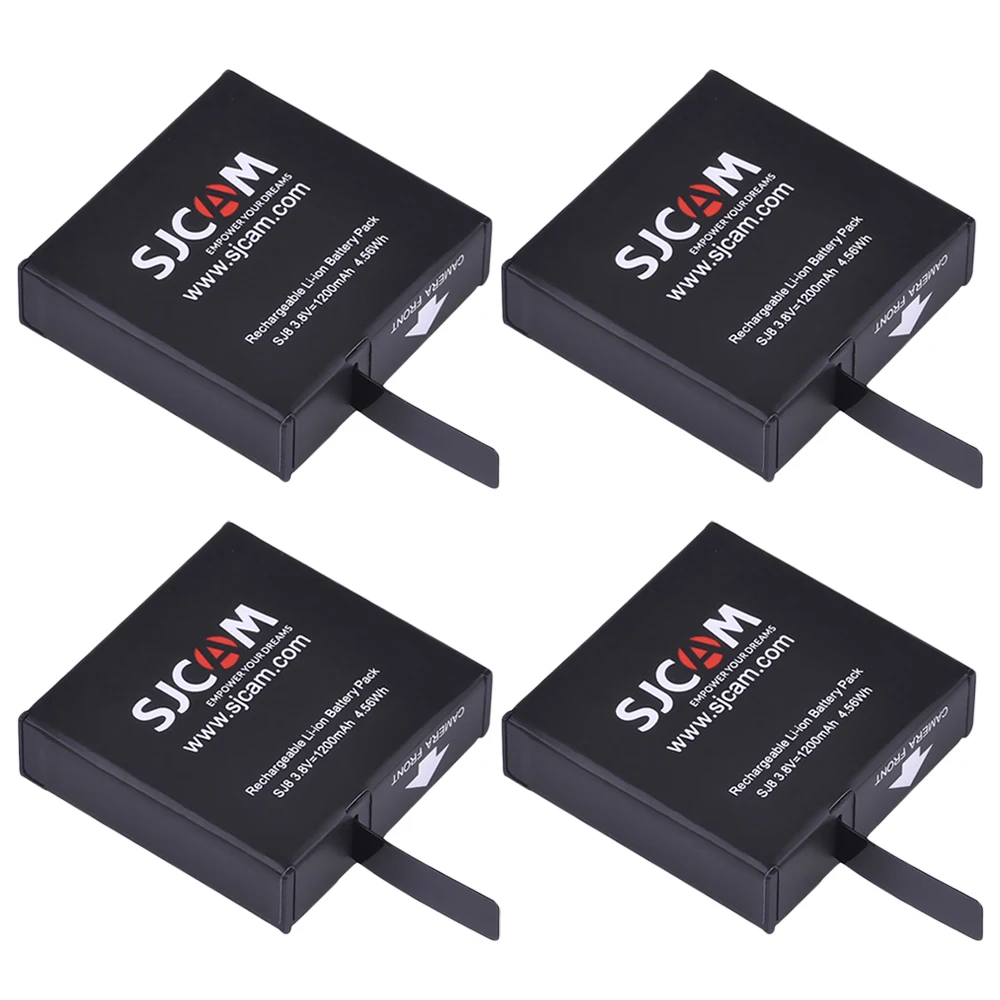 Câmeras de Ação 3-slots de Bateria + Led Usb para Sjcam Original Sjcam Sj8 4 Série Carregador Pro - Plus ar Pcs 1200 Mah - Image 2