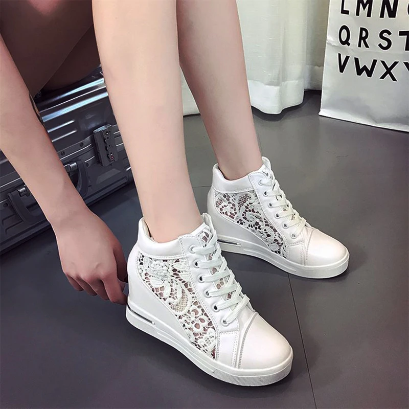 high heel slip on sneakers