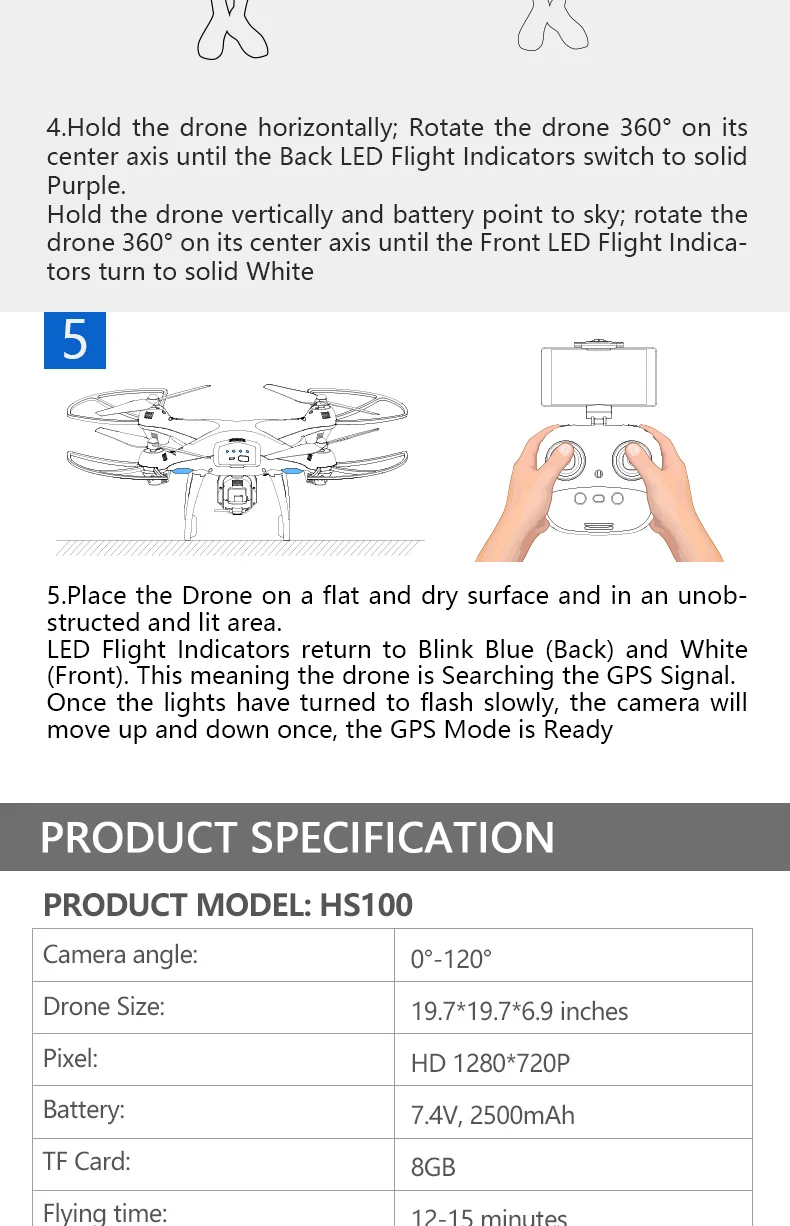 Святой камень HS100 Дрон GPS Profesional FPV Wi-Fi камера HD 1080P селфи RC Quadcopter GPS беспилотники 500 м RC вертолет Квадрокоптер