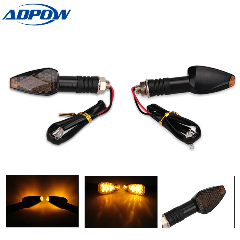 

1 Pair 12V Universal Motorcycle Turn Signal Indicator Light Amber Lamp For Yamaha Car Accessories