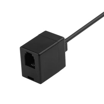 

RJ9 4P4C Male To Dual Female Ports Connector Telephone Adapter Cable Wire Telephone extension Cord