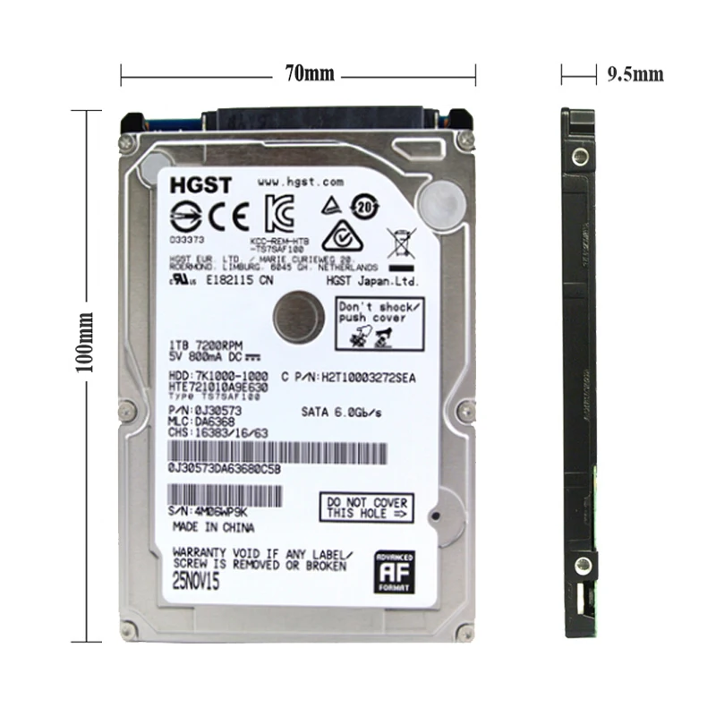 HGST внутренний жесткий диск 160 Гб Sata2 sata3 2 5 'жесткий HDD Мб/8 Мб 5400 7200 об/мин для