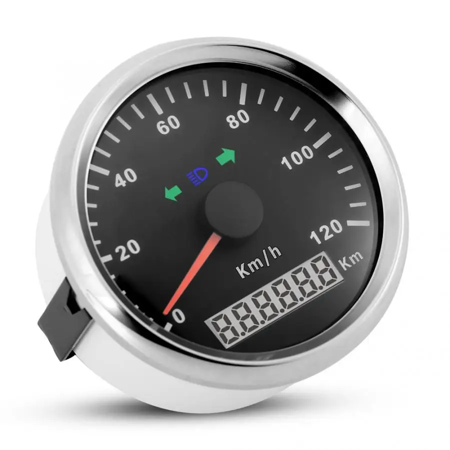 Универсальный 85 мм 120 км/ч 12 В/24 В gps Спидометр Одометр цифровой IP67 водонепроницаемый измеритель датчик для мотоцикла высокое качество