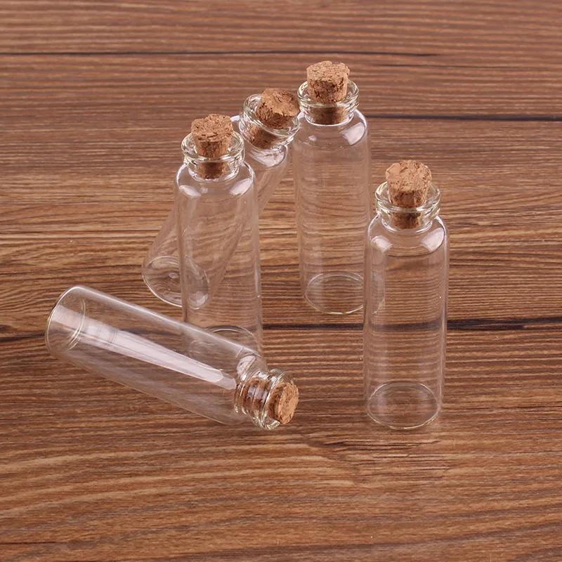 100 шт. стеклянные мини Бутылочки для желаний 16 х50х6 мм 5 мл|glass jar with|jar jarjar with cork |