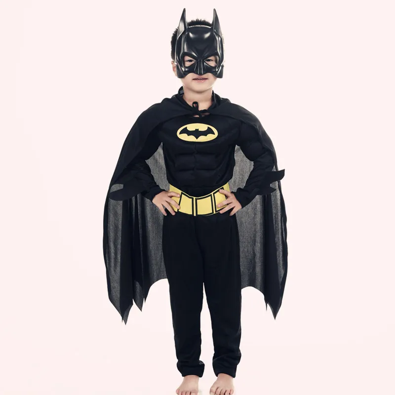 sexy cosplay Children Boys Bat man costume Batboy Fancy Dress Tutu Superhero Cosplay Kids Halloween Costume Outfits Comic Masquerade Evening goddess costume