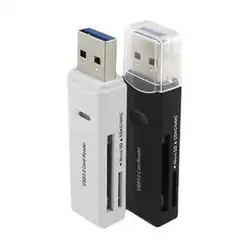 Новый универсальный USB 3,0 карта памяти + ридер 2 в 1 ридер для SD SDHC SDXC Карта памяти Адаптер для карт памяти мини-карта