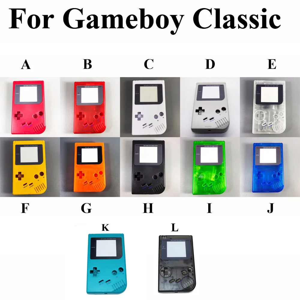 12 set Housing Case W/ Silicone Conductive Rubber D Pad For Gameboy Game Boy Classic GB Console Housing Shell Case Cover