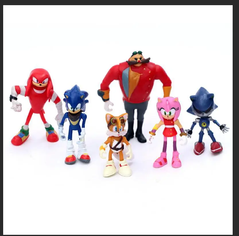 Игры Sonic the Hedgehog 6 шт./компл. милые фигурки ПВХ Кукла Коллекция Фигурки игрушки-модели Подарочные