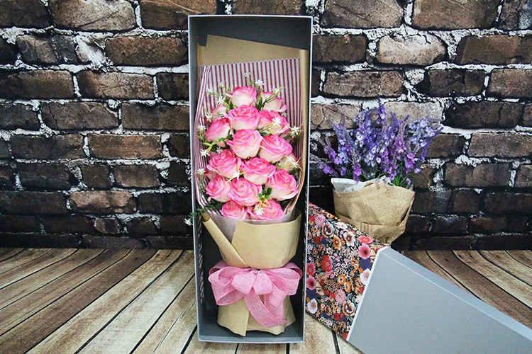 День Святого Валентина букет из 19 роз мыло цветок подарок отправлен к моей подруги BESTIE мать подарок на день рождения