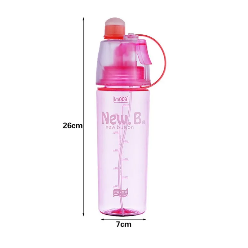 New 3 Colors Sale Hot Spray Bottles of Water Outdoor Sport Shaker my Bicycle Bottle Plastic Portable Water 600 ml Cute kettle