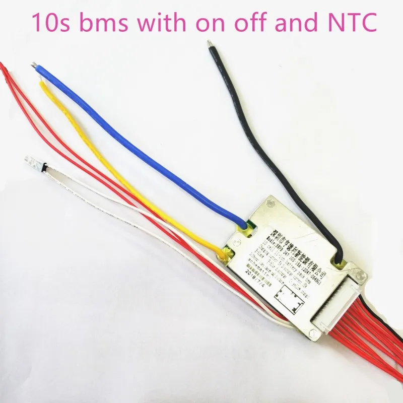 10s bms 36 В батарея для электровелосипеда с переключателем ВКЛ./ВЫКЛ. NTC напряжение