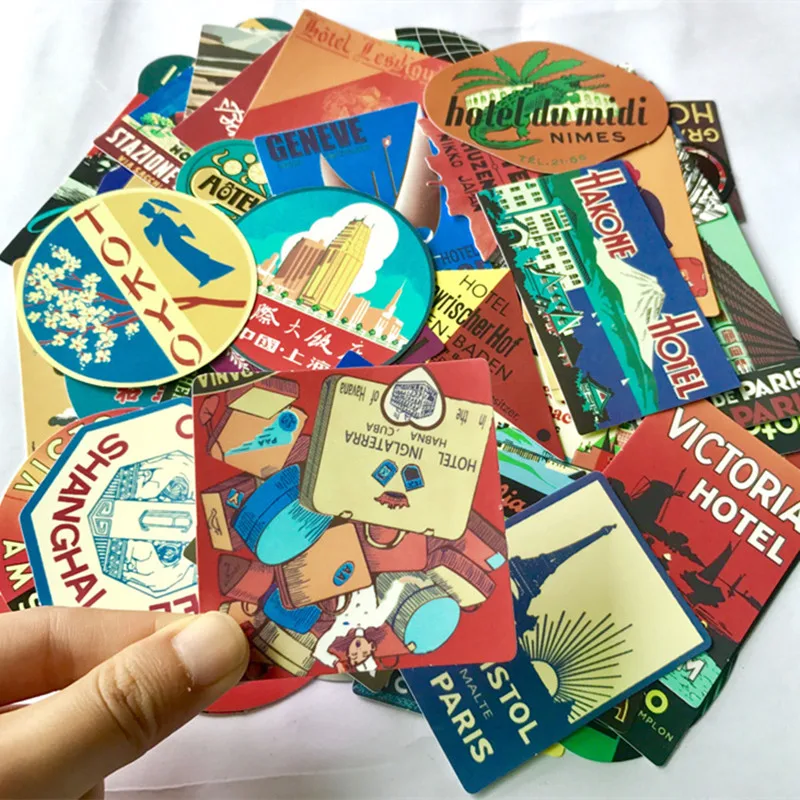 56 قطعة/المجموعة الدولية هوتلي سيارة ملصقات الأمتعة بارد ملصقات للأطفال الأطفال الأمتعة الدفتري المحمول ملصقات Y180739